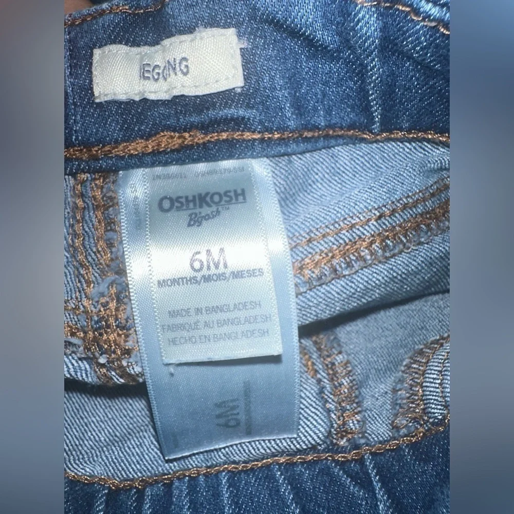 Lot of 2 OshKosh B'gosh baby pull-on Jeggins size 6m.